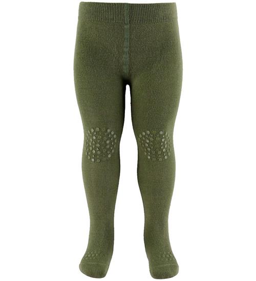 GoBabyGo Skridsikre Strømpebukser - Bambus - Deep Lichen Green