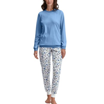 Calida Flower Nights Pyjama With Cuff Blomstret bomuld X-Small Dame
