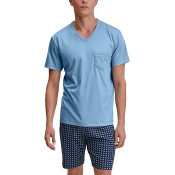 Calida Relax Streamline 1 Short Pyjamas Lyseblå bomuld Medium Herre