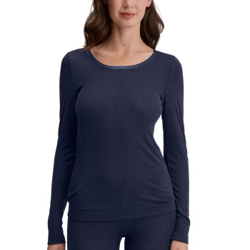 Calida True Confidence Shirt Long Sleeve Midnatsblå Medium Dame
