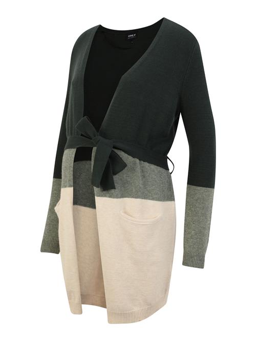 Se Only Maternity Cardigan  mørkegrøn / grøn-meleret / offwhite ved About You