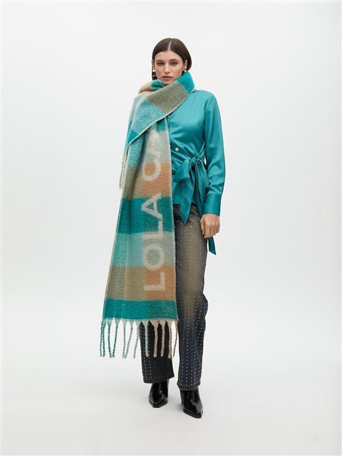 Lola Casademunt Sjal  camel / turkis