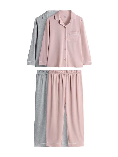 The Set Nattøj  grå-meleret / rosé / hvid