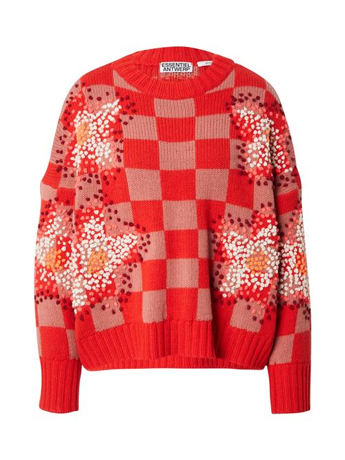 Essentiel Antwerp Pullover 'Inter'  orange / lyseorange / rød / naturhvid