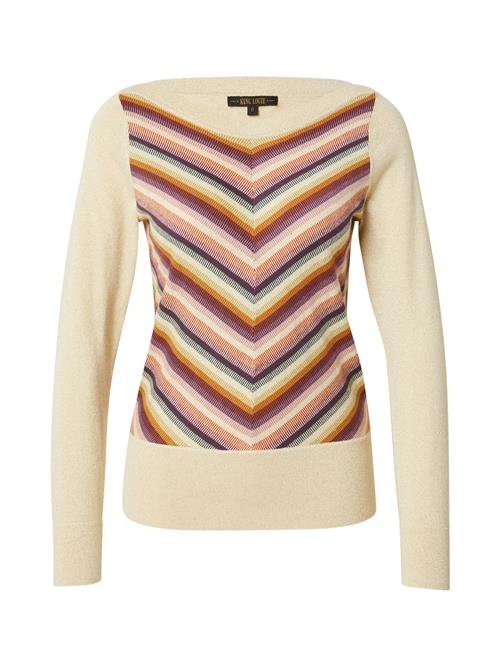 King Louie Shirts 'Ivy'  creme / lilla / mørkeorange / lyserød
