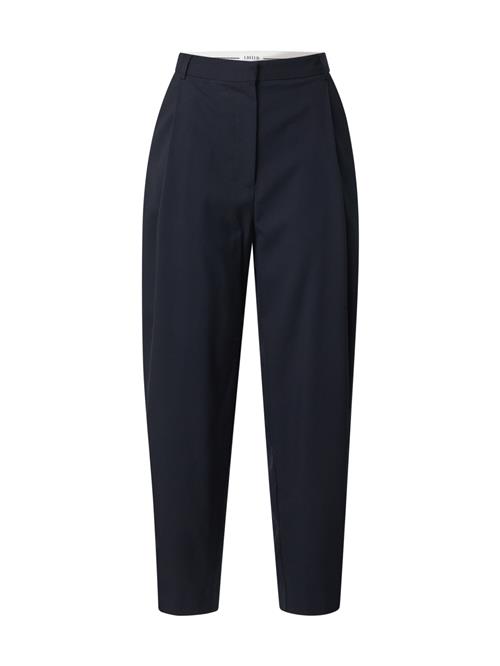 EDITED Bukser med lægfolder 'Gleni'  navy