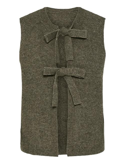 Pcsilly Sl Rev Tie Vest Knit Noos Bc Pieces Brown