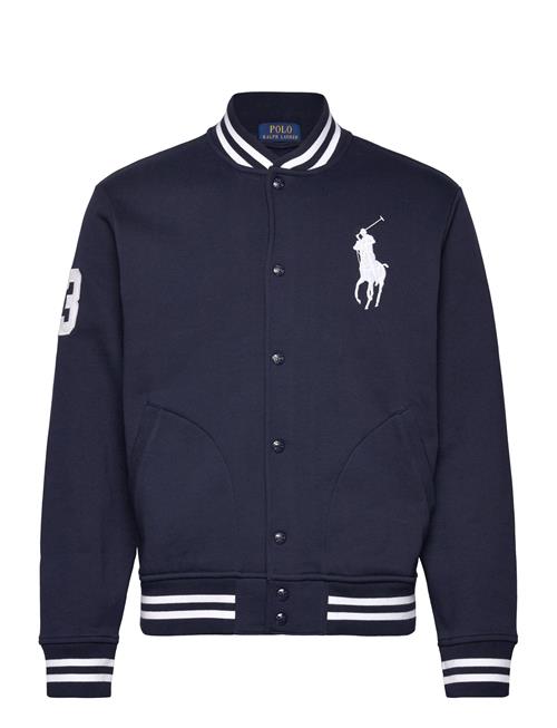 Se Big Pony Fleece Baseball Jacket Polo Ralph Lauren Navy ved Booztlet