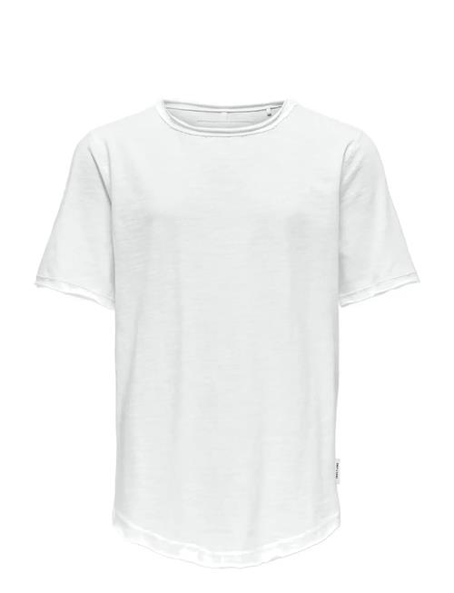Osjbenne Longy Ss Tee Jrs Noos ONLY & SONS White