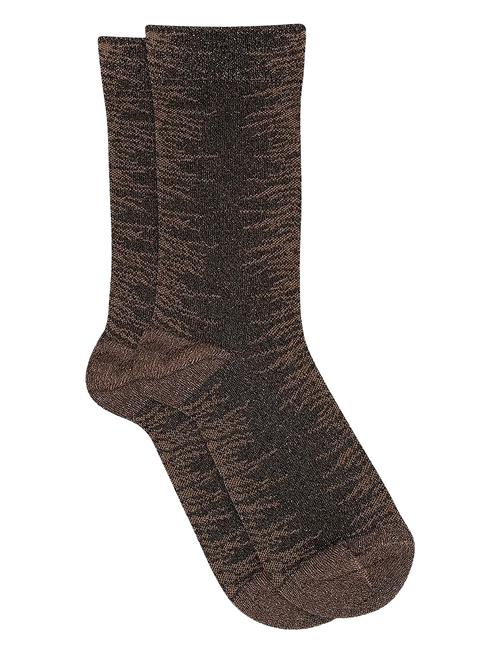 Ulla Glitter Socks Mp Denmark Brown