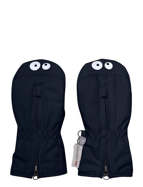 Mittens W. Zipper Color Kids Black