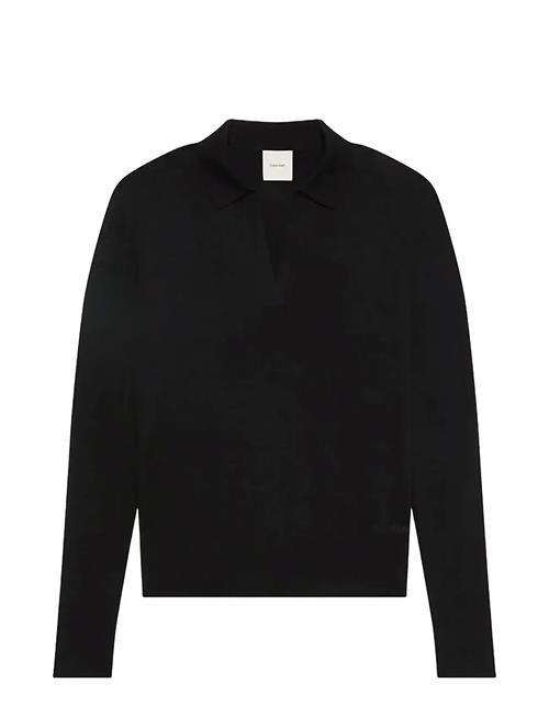 Ls Jny Extrafine Merino Swtr 14G Calvin Klein Black