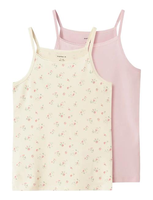 Nkfstrap Top 2P Flower Noos Name It Pink