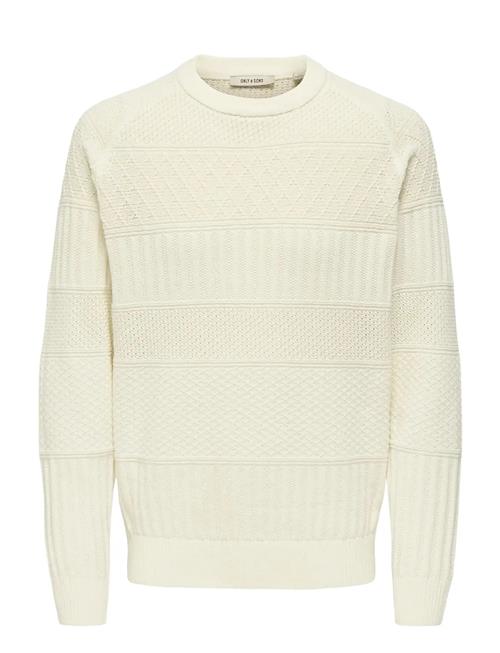 Onsalkan Reg Crew Knit ONLY & SONS Cream