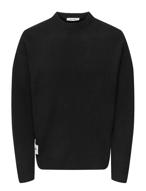 Onspage Rlx Ls Crew Knit Xt ONLY & SONS Black