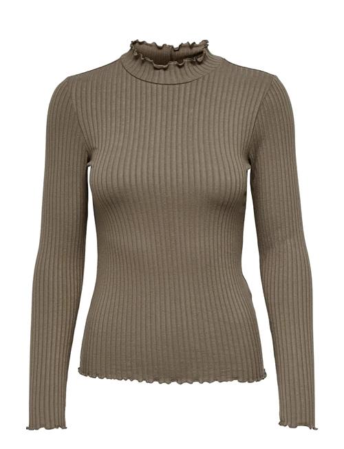Jdyfransiska Life L/S Hi-Nck Top Jr Noos JDY Brown