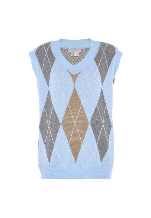 Jalene Pullover  lyseblå / brun / mørkegrå