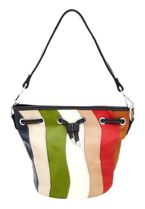 Usha Posetaske  beige / grøn / orange / rød / sort