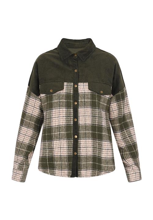 SANIKA Overgangsjakke  brun / oliven / sort / offwhite