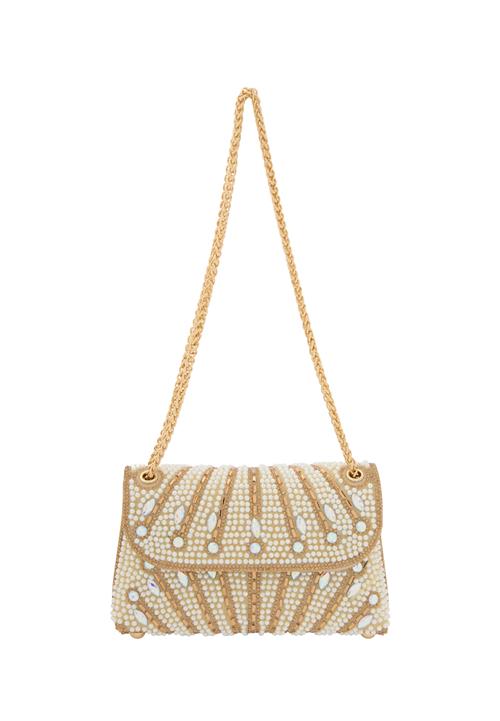 NAEMI Skuldertaske  beige / guld / transparent