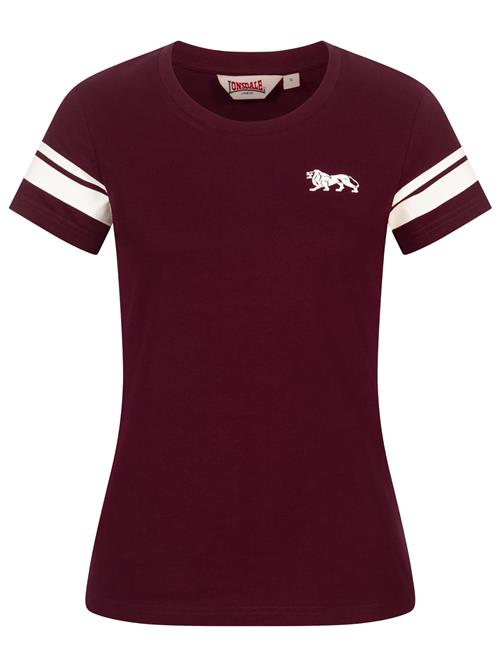 LONSDALE Shirts 'Corton'  vinrød / hvid