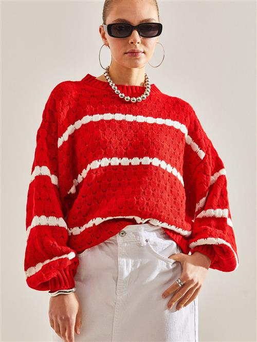 Bianco Lucci Pullover  rød / hvid