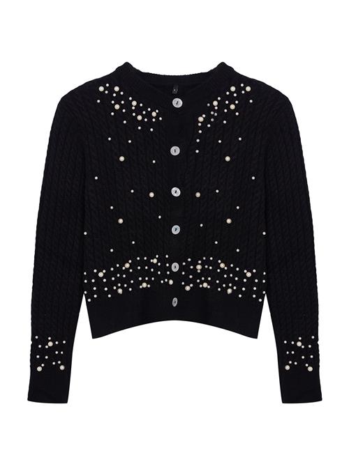 Trendyol Cardigan  sort / perlehvid