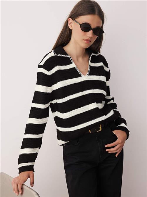 Trendyol Pullover  sort / hvid