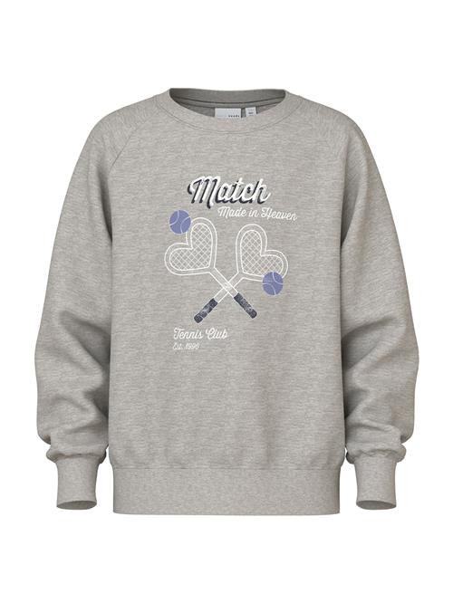 NAME IT Sweatshirt 'NKFVENUS'  blå / grå-meleret / hvid