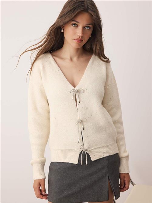 Trendyol Cardigan  ecru / sølv
