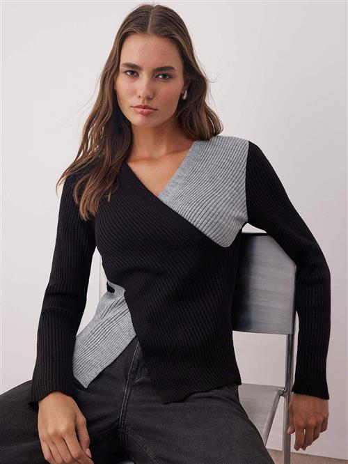 Trendyol Pullover  lysegrå / sort