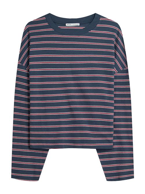 Bershka Shirts  navy / rød / hvid