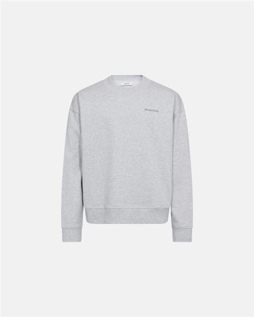 Sweatshirt m. crew neck ´drake´ | 100 bomuld | Lys grå melange