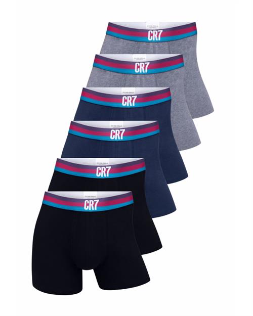 Tights ´basic´ 6-pak | Bomuld | Sort/navy/grå