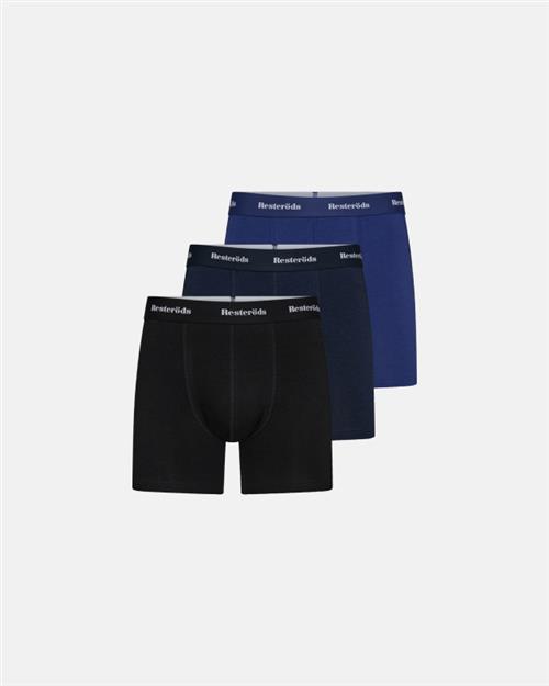 Tights ´ekstra længde´ 3-pak | Bambusviskose | Sort/navy/blå