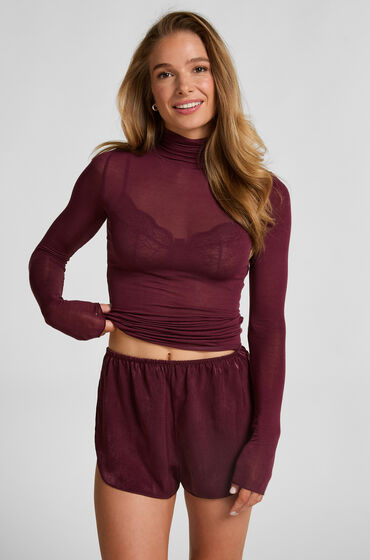 Hunkemöller Shorts Satin Minimal Lilla