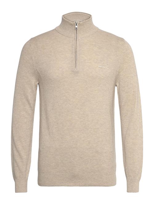 Cotton Pique Halfzip GANT Beige