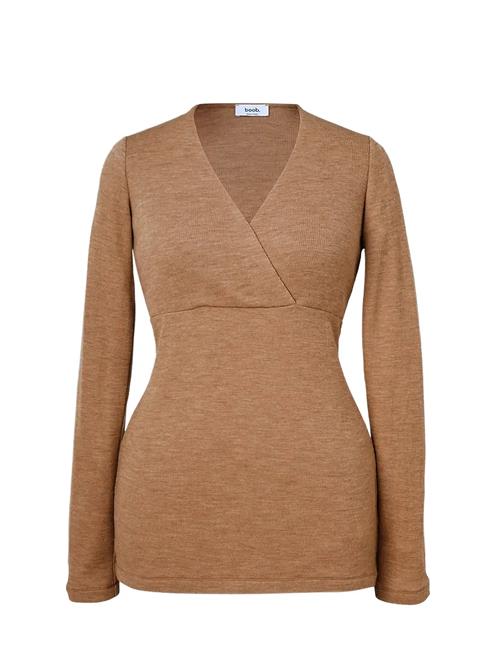 Merino Wool Ribbed Top Boob Brown