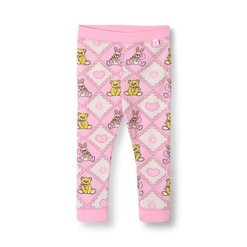 Småfolk Elstar Leggings Til Baby Med Bamser Pink Lace  Lace-74 cm  Lyserød  74 cm  kvinde