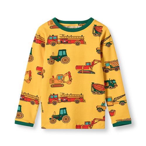 Småfolk Elstar Langærmet Top Med Køretøjer Gul Sunstruck  Sunstruck-2-3 Y  Gul  2-3 år  mand