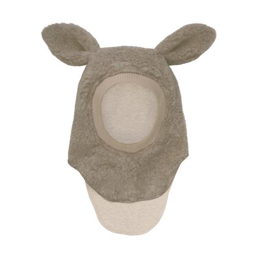 Huttelihut Balaclava Af Uldbamse Med Ører Camel Melange  Camel Melange 50 cm Wool Brun  50 cm  unisex