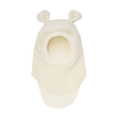 Huttelihut Balaclava I Uld Med Ører Tofu  Tofu 50 cm  Hvid  50 cm  unisex