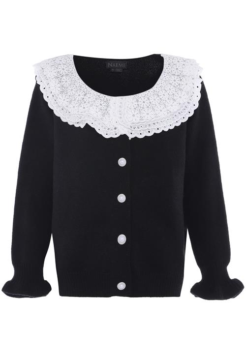 NAEMI Cardigan  sort / hvid