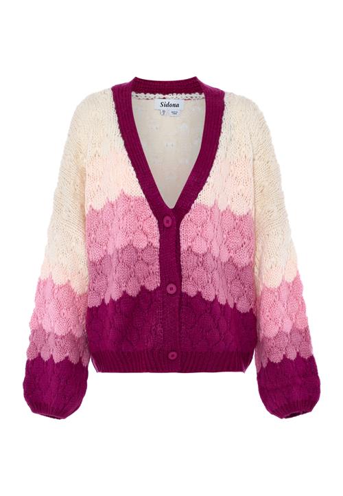 Sidona Cardigan  ecru / lilla / lyselilla