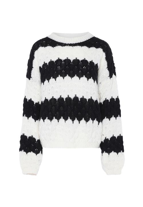 ebeeza Pullover  sort / uldhvid