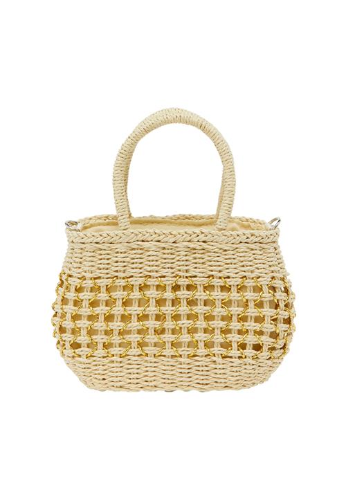 ebeeza Skuldertaske  beige / guld