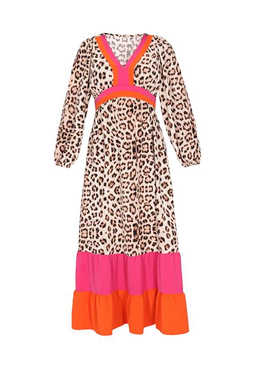 NAEMI Kjole  cappuccino / orange / pink / sort