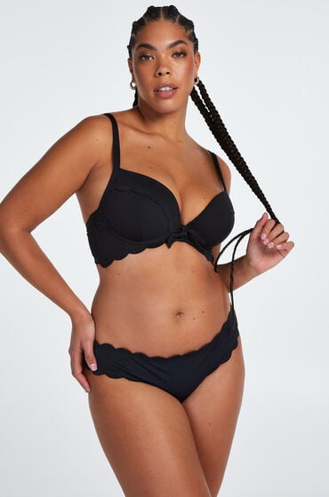 Hunkemöller Rio Bikinitrusse Scallop sort