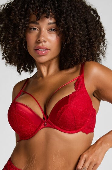 Se Hunkemöller Formstøbt maximizer-bøjle-bh Whitney Rød ved Hunkemøller
