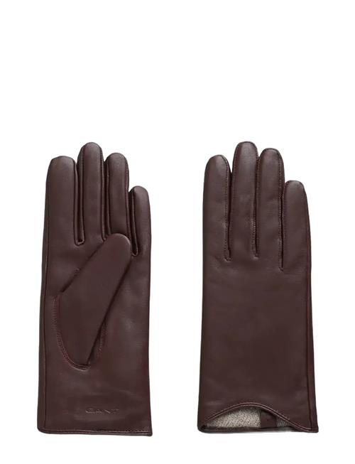 Leather Gloves GANT Brown